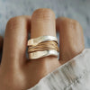 Silver and Gold Wire Ring