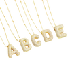 Gold Initial Necklace Set