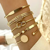 Gold Chain Bracelet Set