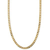 Flat Link Gold Curb Chain Necklace