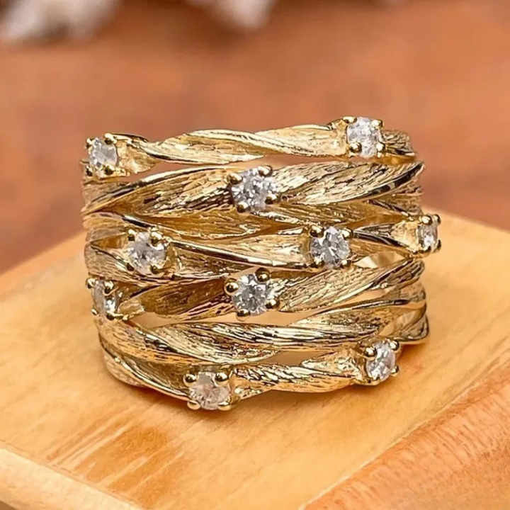 Gold Crystal Ring