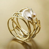 Delicate Vintage Gold Ring with Pearls