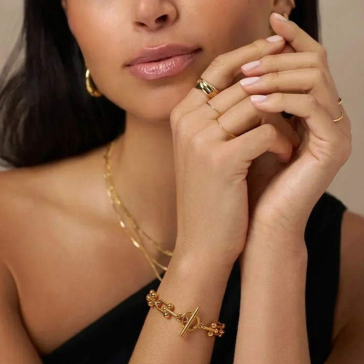 Gold T-Bar Bracelet VIP