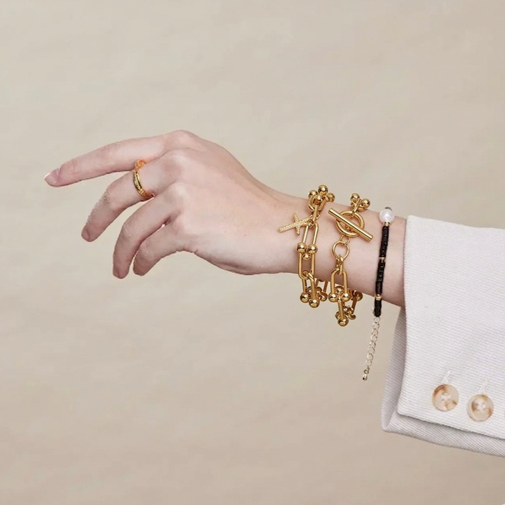 Gold T-Bar Bracelet VIP
