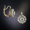 Vintage Gold Earrings with Gemstone Inlay