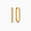 Large Gold Pave Hoop Earrings