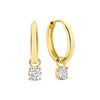 Gold Stone Hoop Earrings VIP