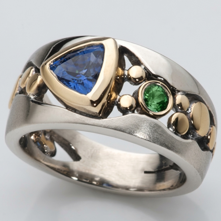 Vintage Blue Crystal Ring