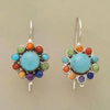 Turquoise Multicolour Hoop Earrings