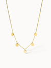 Gold Disc Charm Necklace