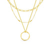 Gold Three-Strand Circle Necklace