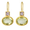 Green Crystal and Gold Earrings for Women VIP
