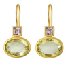 Green and Gold Crystal Earrings for Women VIP