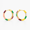 Enamelled Gold Earrings
