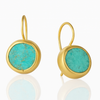 Gold Earrings with Turquoise Stone VIP