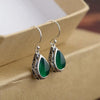 Boho Silver Earrings with Emerald VIP