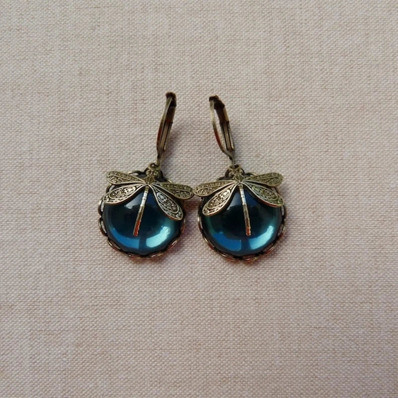 Antique Crystal Dragonfly Earrings VIP