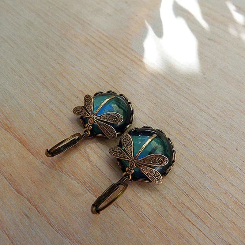 Antique Crystal Dragonfly Earrings VIP