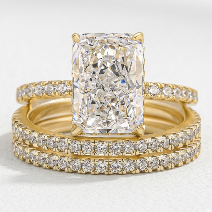 Set of 3 Gold Wedding Rings VIP