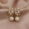 Elegant Flower & Pearl Earrings VIP