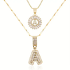Golden Moissanite Letter Necklace Set VIP