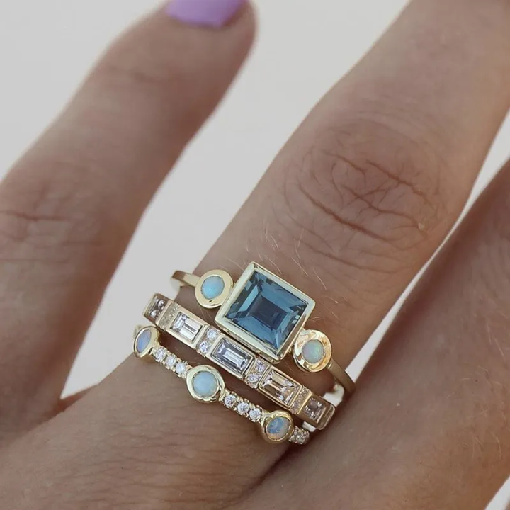 Vintage Blue Ring Set VIP