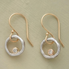 Vintage Gold and Silver Earrings with Zirconia VIP