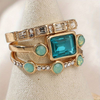 Vintage Blue Ring Set