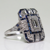 Vintage Blue Silver Ring