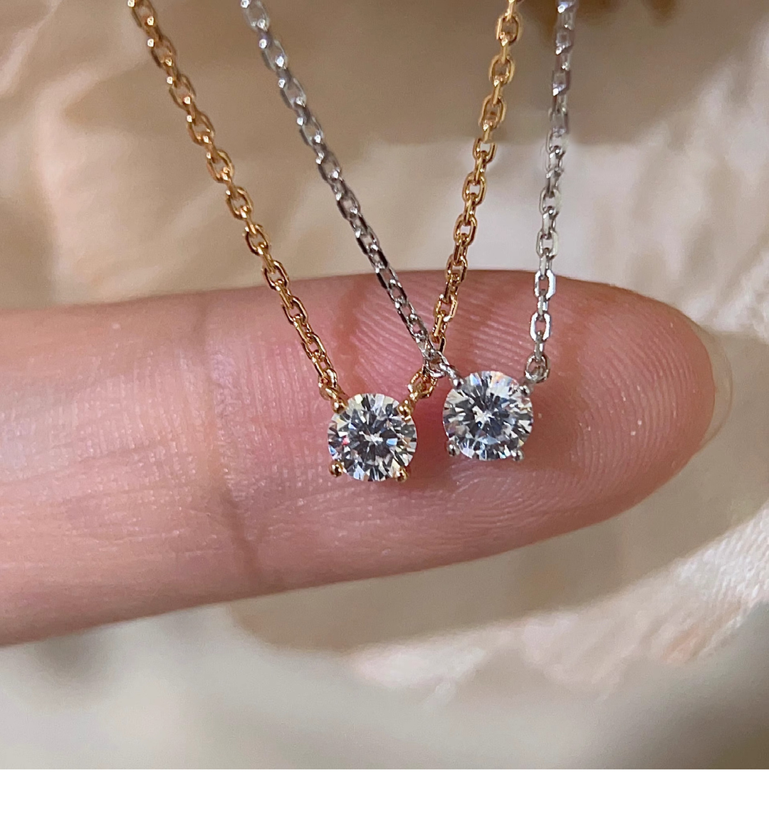 Gold Moissanite Stone Necklace VIP