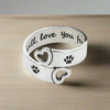 Adjustable Ring with Paw and Heart