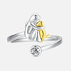 Adjustable Sterling Silver Link Ring VIP