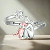 Adjustable Silver Dog Ring for Women VIP
